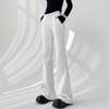 Damen Schwarze High Waist Schlankmachende Micro Flare Hose - 2025 Frühling/Sommer Freizeitsporthose