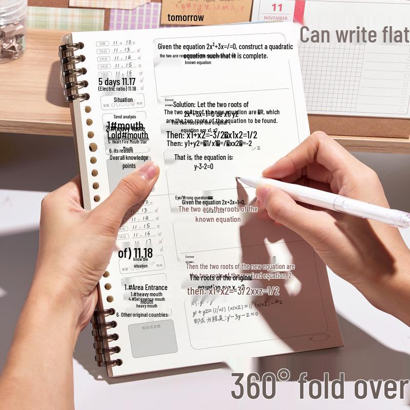 B5 Spiral Bound Loose-leaf Notebook with Colorful Retro Cover for Study and Office Use