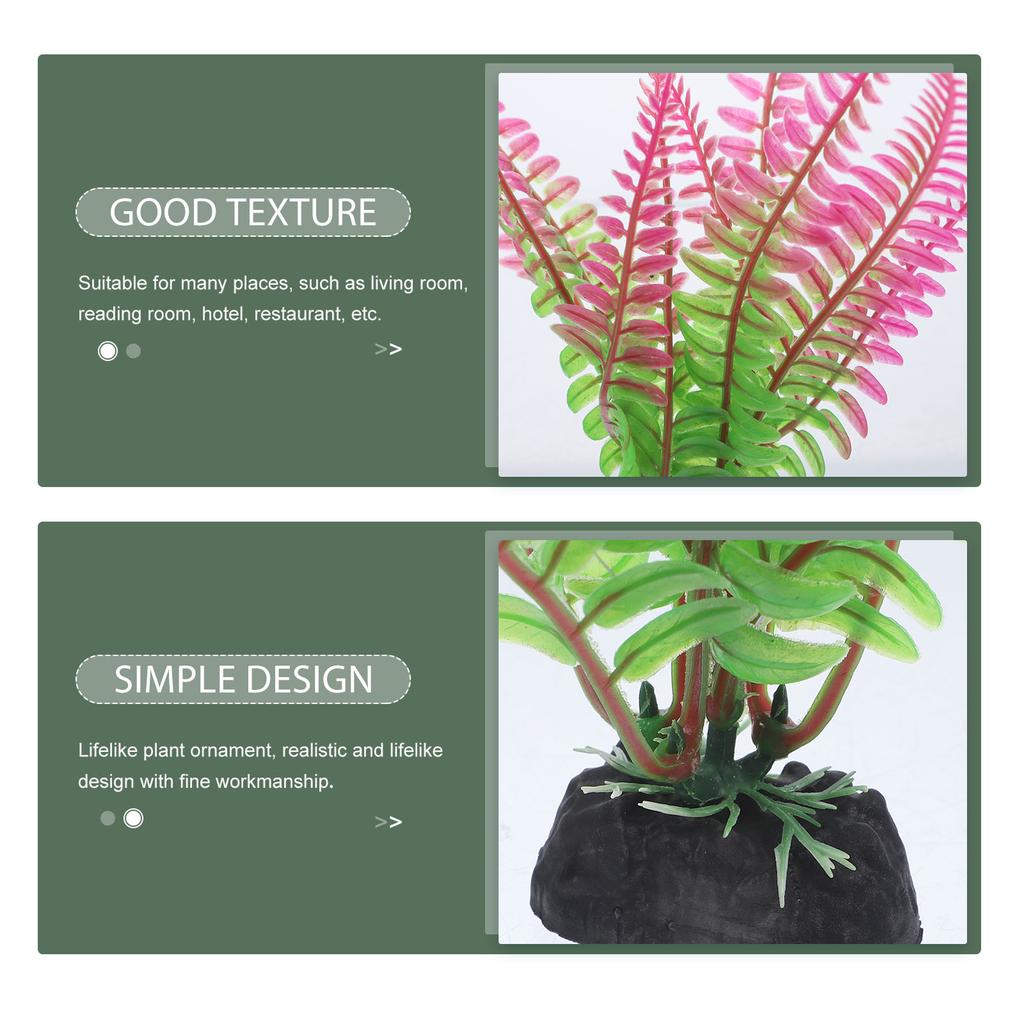 12 Pcs Plant Aquarium Landscaping Wear Resistant Freshwater Vivid Decor Decorative Faux Plants Plastic Desktop Fish Tank