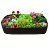 Åndbar stofhævet plantekasse, rektangulær plantepose, velegnet til vanilje, blomster og grøntsager