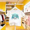 Hatsune Miku Future MIKU Line Fashion Pure Cotton Printed Short Sleeves Casual Slim Fit Clothing New Style For Boys Girls