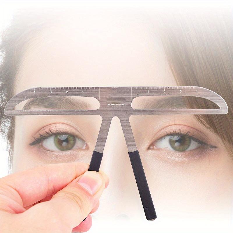Eyebrow Ruler Tool Permanent Makeup Eye Brow Lip Grooming Tattoo Stencil Shaper Rule Measure Stainless Steel