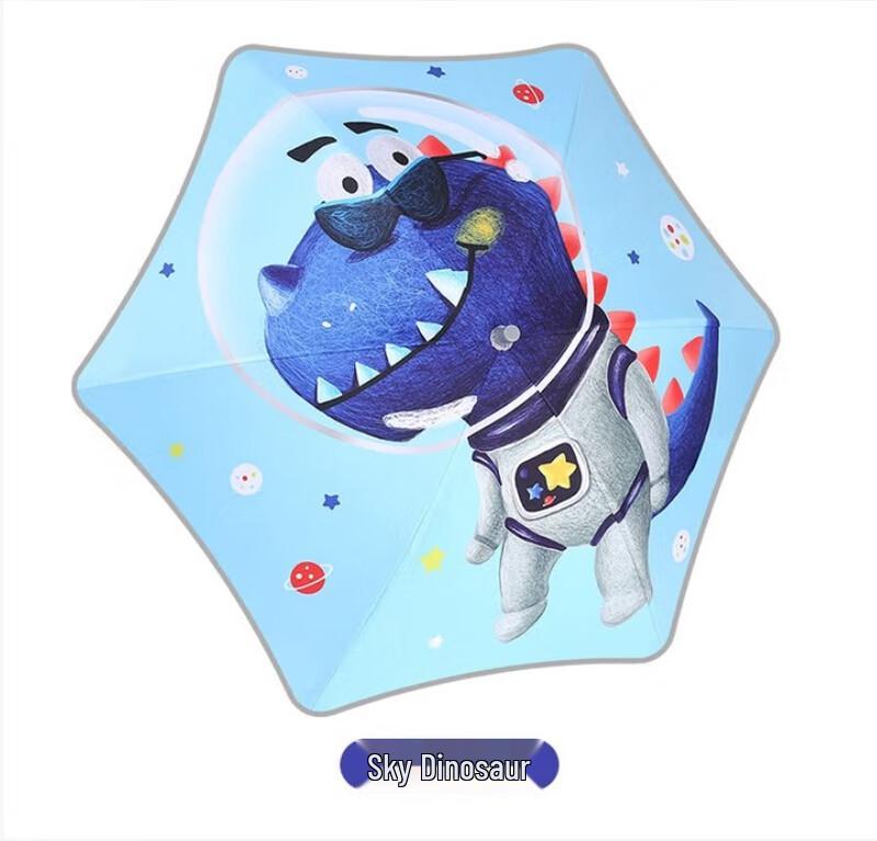 MAYDU Kids Sky Dinosaur UV Protection Umbrella