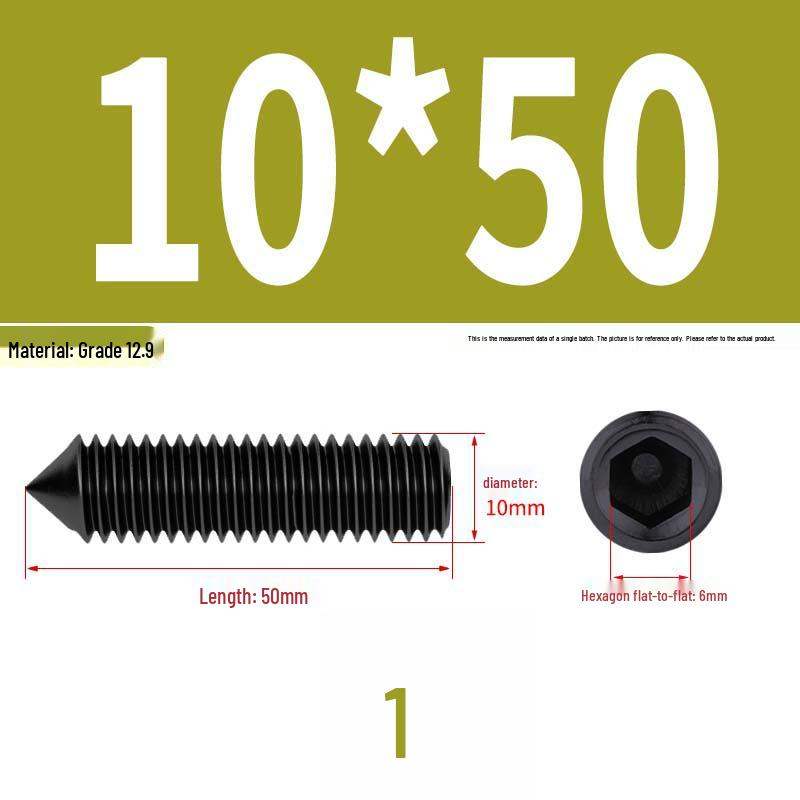 12.9 Edelstahl 304 Innensechskant Kegelspitze Gewindestift M2/M3