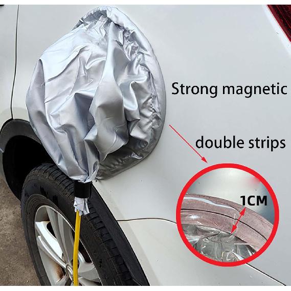 EV Charger Cover for Ford F-150 Lightning 2022 2023 2024 2025, Waterproof Sun Protection Charging Port Cover, Magnetic EV Charging Station Rain