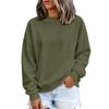 Women's Long Sleeve Color Round Neck Loose Fit Sweatshirt Soft Comfortable Casual Pullover for Everyday Wear