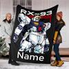 Personalized Custom Name Blanket - Mobile Suit Gundam Print Design,Blanket for Sofa,Bed,Travel,Camping - Soft and Warm, Great Gift