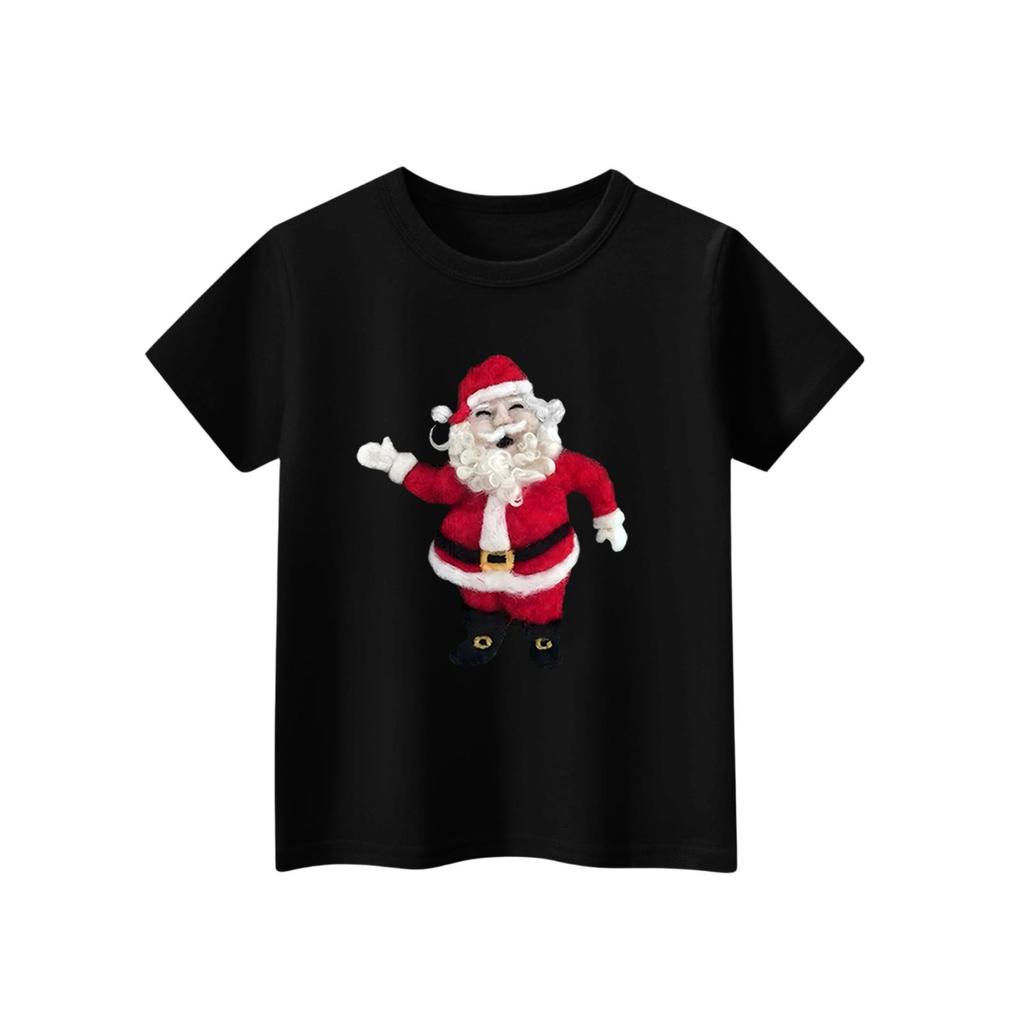 Barn Kortärmad Hals T-shirt Djurmönster Vardaglig Topp