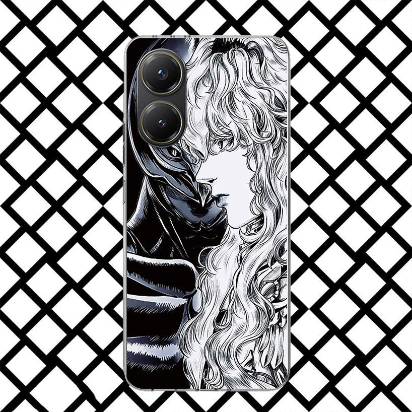 Black White G-Guts B-Berserks Phone Case for Xiaomi Poco F7 Ultra X7 X6 X5 Pro X4 Gt M8 M7 Redmi 15 15C 13 13C 12 12C Soft Cover