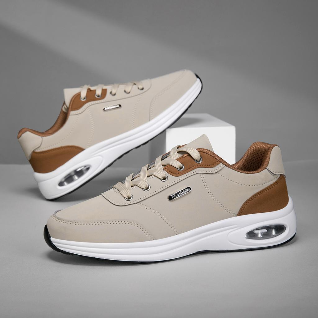 Nuevos Zapatos para Hombre Primavera Otoño Impermeables Zapatos para Caminar Antideslizantes Amortiguación Casual de Cuero Zapatos Deportivos para Hombre Zapatillas de Tenis para Hombre