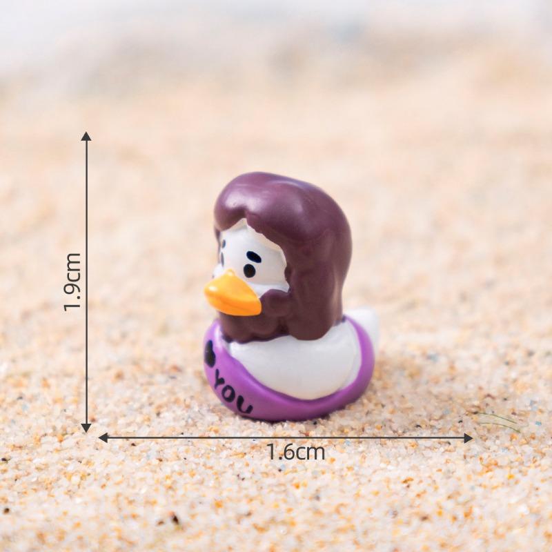 Jesus Loves You Duck Little Yellow Duck Figurine Decorative Accessories Mini Micro-landscape Ornaments