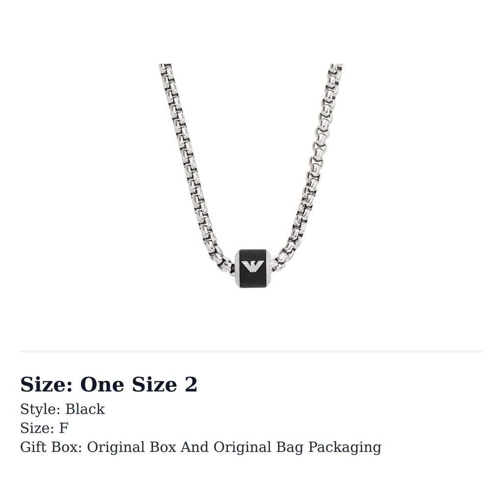 Emporio Armani Fashion Stainless Steel Necklaces Men's Black EGS2910040