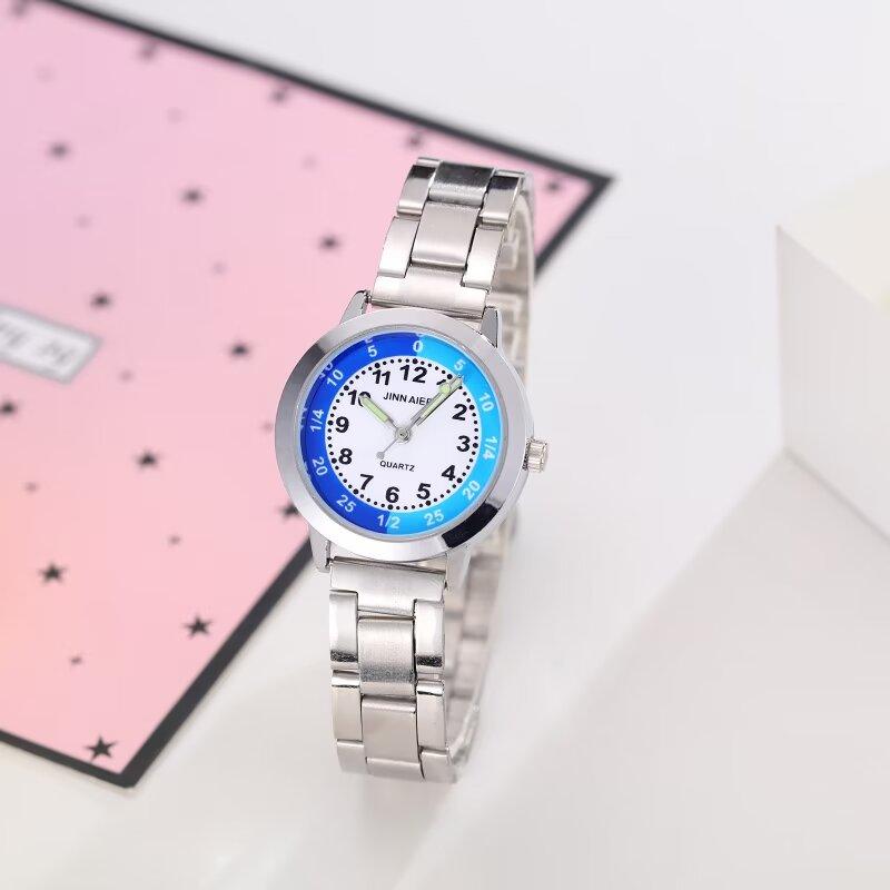 Yeni Çocuk Erkek Kız Saatleri Paslanmaz Çelik Öğrenci Kuvars Yetişkin Saati Doğum Günü Hediyesi Relojes Montres Kol Kaati