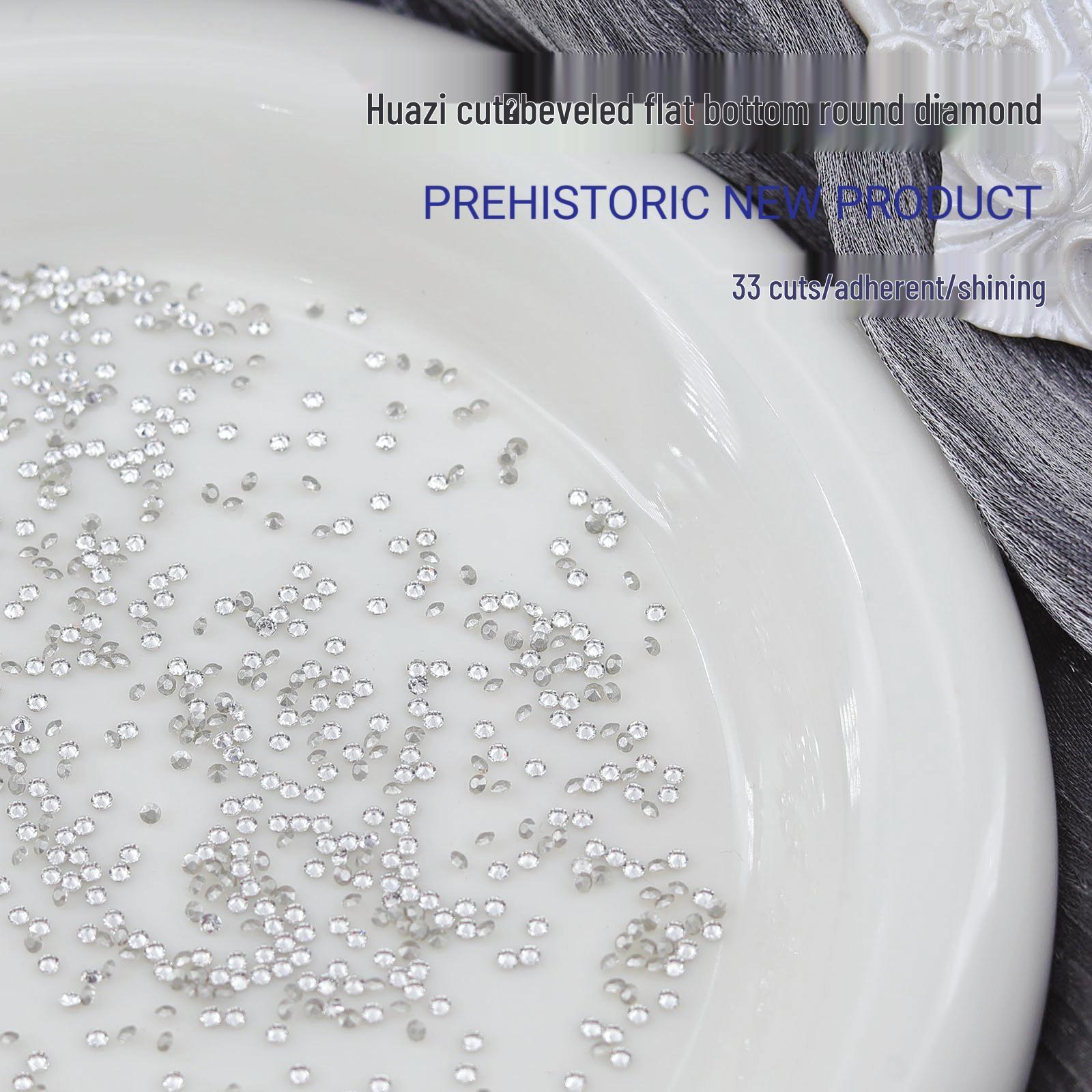 

K9 Имитация Хуацзы Огранка Скошенный Плоское Дно Супер Блестящие Стразы - Прозрачный Белый 1.6mm/1440 pieces/bag