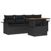 VidaXL Ensemble de canapé de jardin 5 pièces noir rotin acacia 3349267