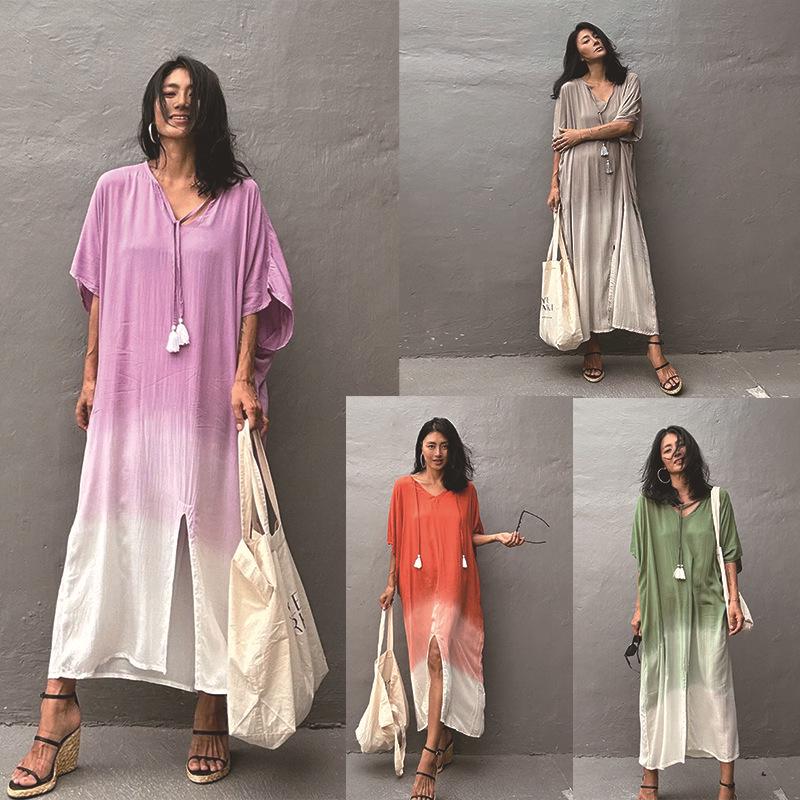 Bamboo Cotton Loose Beach Cardigan - Sun Protection Cover-Up