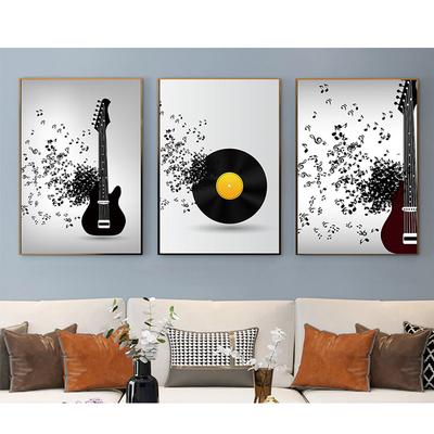 Modern Abstract Guitar Record Note Canvas Painting Wall Art Nordic Posters and Prints for Office Living Room Decor Cuadros