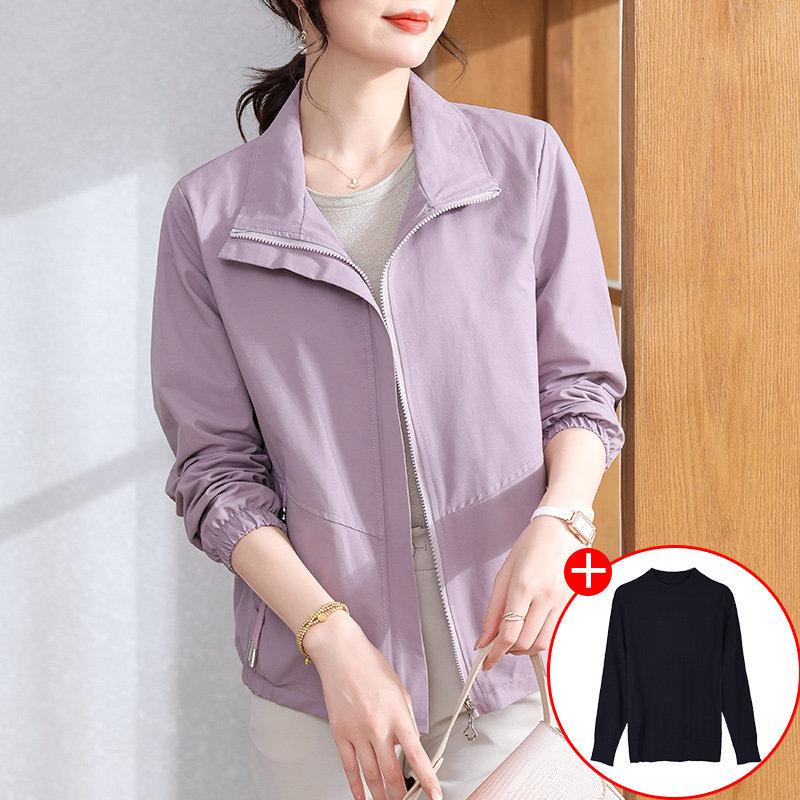 Spring 2026 Fashion Trench Coat for Middle-Aged and Elderly Women - Elegant Short Jacket for Mother's Day