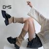1 Paar Winter-Beinstulpen, warm, japanischer Stil, JK-Beinstulpen, Streifen, dehnbare Passform, strickende Wadensocken, für Party, Sport, Yoga, Tanz