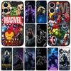 Black Marvel Panther Casing Phone Cover for Samsung Galaxy S22 S21 S20 Fe Ultra S9 Plus + A13 A22 M21 M31 M55 M15 Case