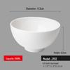 Yang Ge Melamine White Round Rice Bowl Set