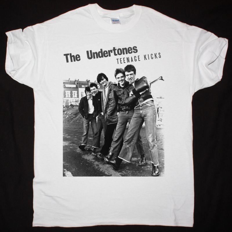 Nuova T-shirt Bianca in Cotone The Undertones Band Teenage Kicks S5xl En779
