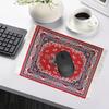 Persian Mini Woven Rug Mat Mouse Pad Vintage Style Rug Pattern Cup Laptop Mouse Pad with Edge Home Desk Decorative Coaster