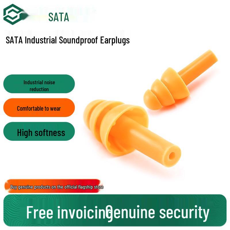 SATA Industrial Anti-Snoring Soundproof Earplugs for Sleep and Noise Reduction