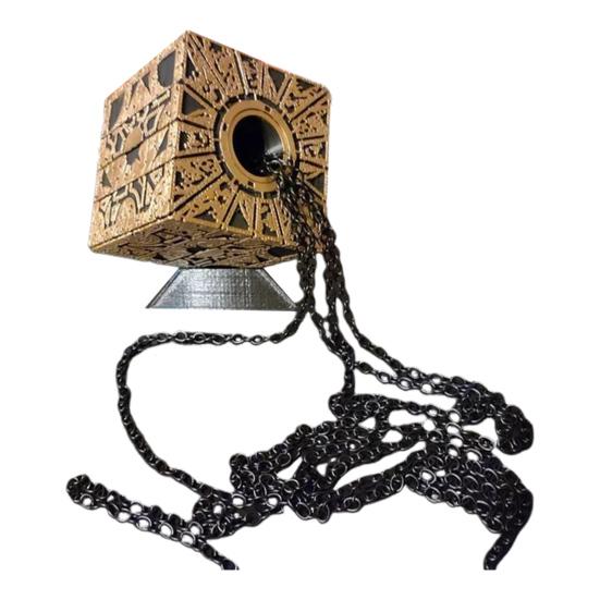 

Головоломка с цепью, встроенная система блокировки, обучающая вращающаяся механическая защелка, модель куба-головоломки, украшение для рабочего стола, подарок для детей и взрослых A