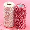 (100 M/roll) 2mm Colored Cotton Cord Lace Braided Cord Bundling Mouth Decoration Festive Christmas Gift Wrapping Wedding Party