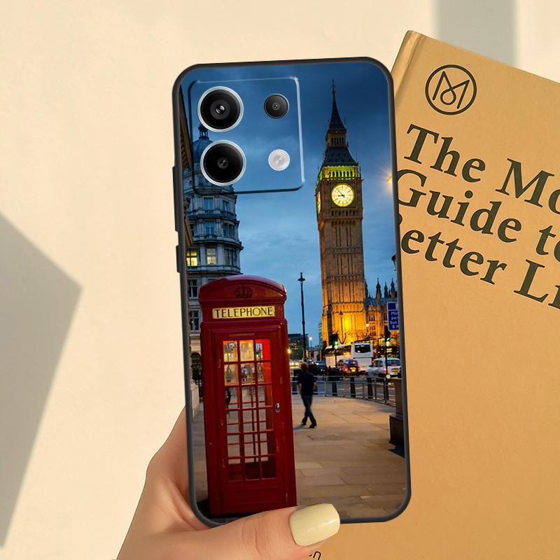 London Bus England Big Ben Cover For Xiaomi Redmi Note 14 13 10 11 12 Pro 11S 12S Case For Redmi 15 14C 10C 12C 13C 15C
