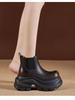 Huge Good-looking Chelsea Short Boots Women's 2025 New Spring and Autumn Single Boots Retro Thick-soled Cigarette Boots Heightening Martin Boots