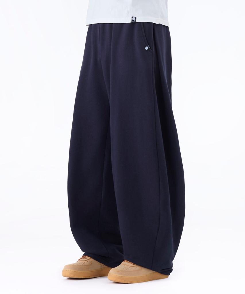 GHOST REPUBLIC Curved Side Pintuck Balloon Sweatpants Glp-650_Navy