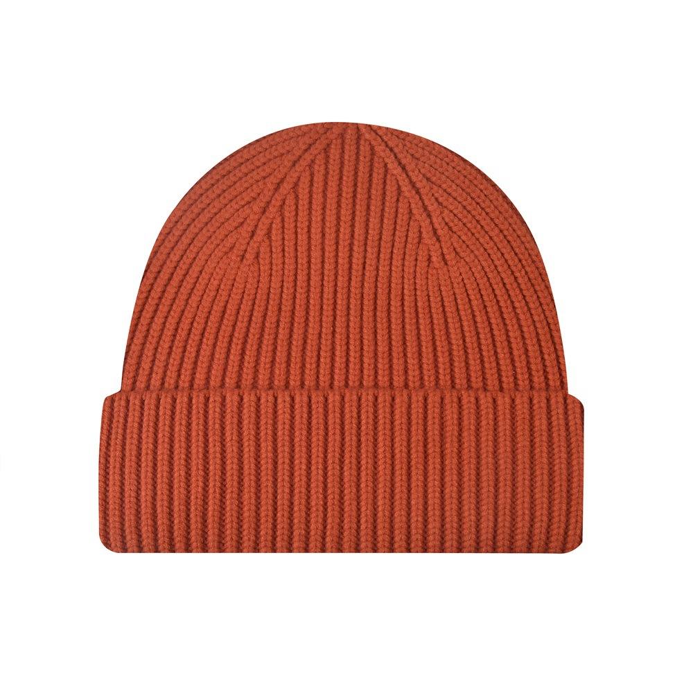 New Style One-Piece Turned-Up Knit Hat Unisex Couple's Warm Woolen Beanie Wrap-Around Cold-Weather Hat Casual Pull-Over Beanie