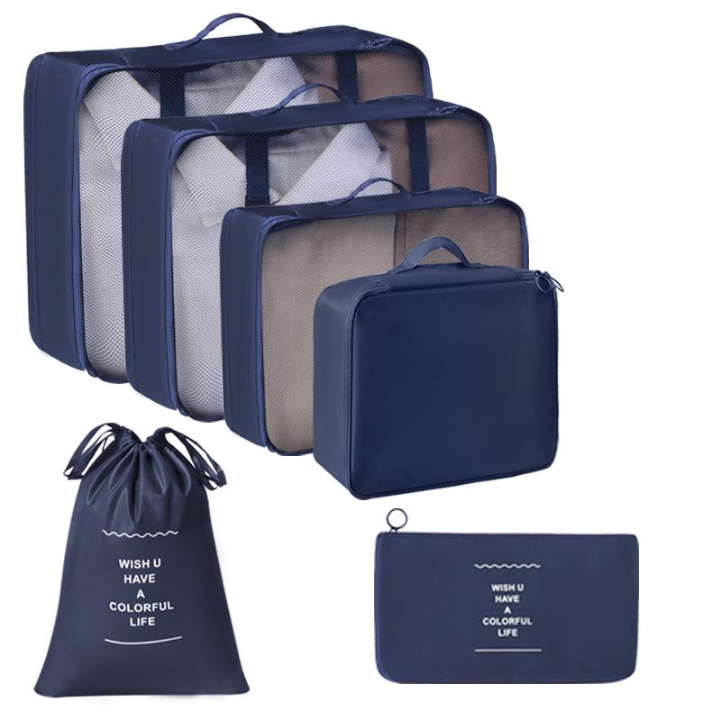 6/7/8/9/10 Pcs Set Travel Organizer Storage Bags Suitcase Packing Cubes Set Cases Portable Luggage Clothes Shoe Tidy Pouch Folding