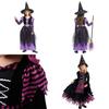 Exquisite Children's Halloween Witch Costume With Silky Fabric And Intricate Details