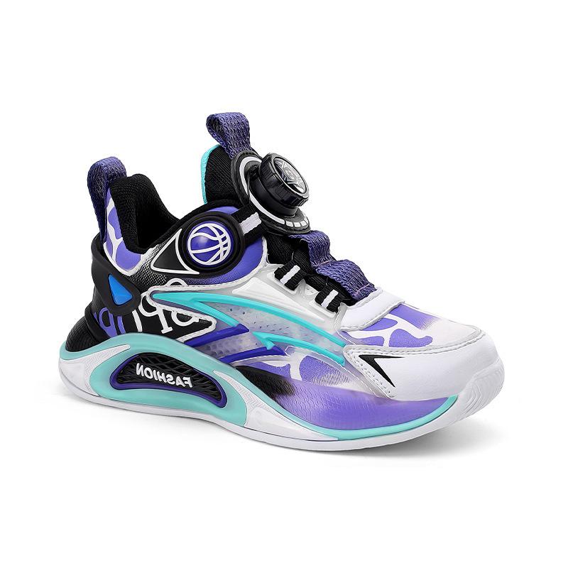 Spring 2025 Waterproof Leather Boys' Basketball Shoes for Kids - Wear-Resistant Trendy Running Shoes
