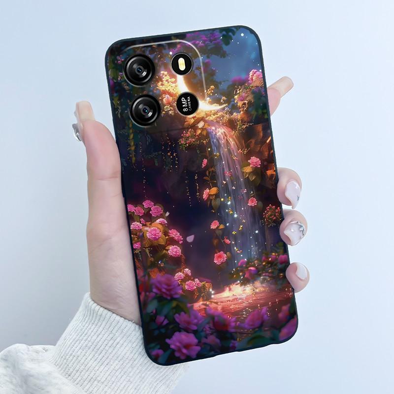 For Blackview Wave 6C Case Oscal Flat 1C Back Cover Luxury Cute Love Rabbit Funny Black TPU Soft Silicone Protective Phone Case
