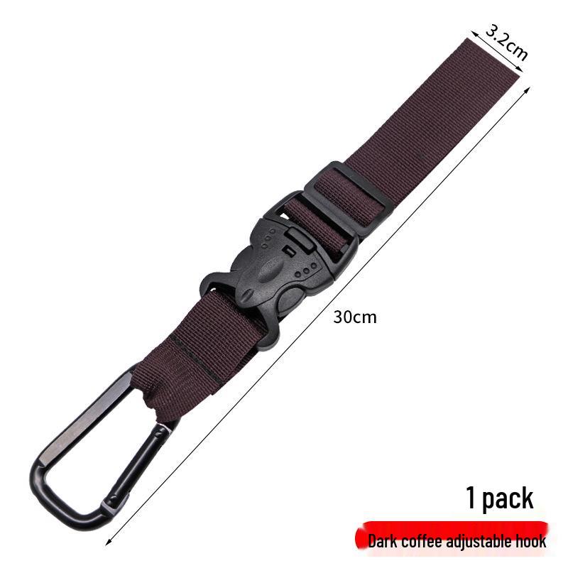 Adjustable Outdoor Backpack Buckle Strap - Portable Hook & Lanyard for Mountaineering and Camping