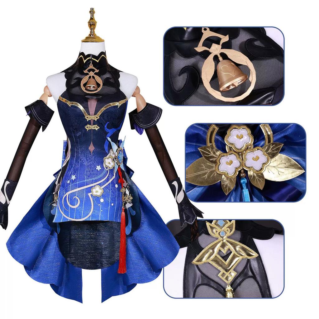 Genshin Impact Cosplay Costume Wig Hair Women Dancer Dress Carnival Uniform Anime Halloween Costumes