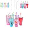 Elegant And Durable 8 Pcs Stainless Steel Metal Drinking Straws With Silicone Tips