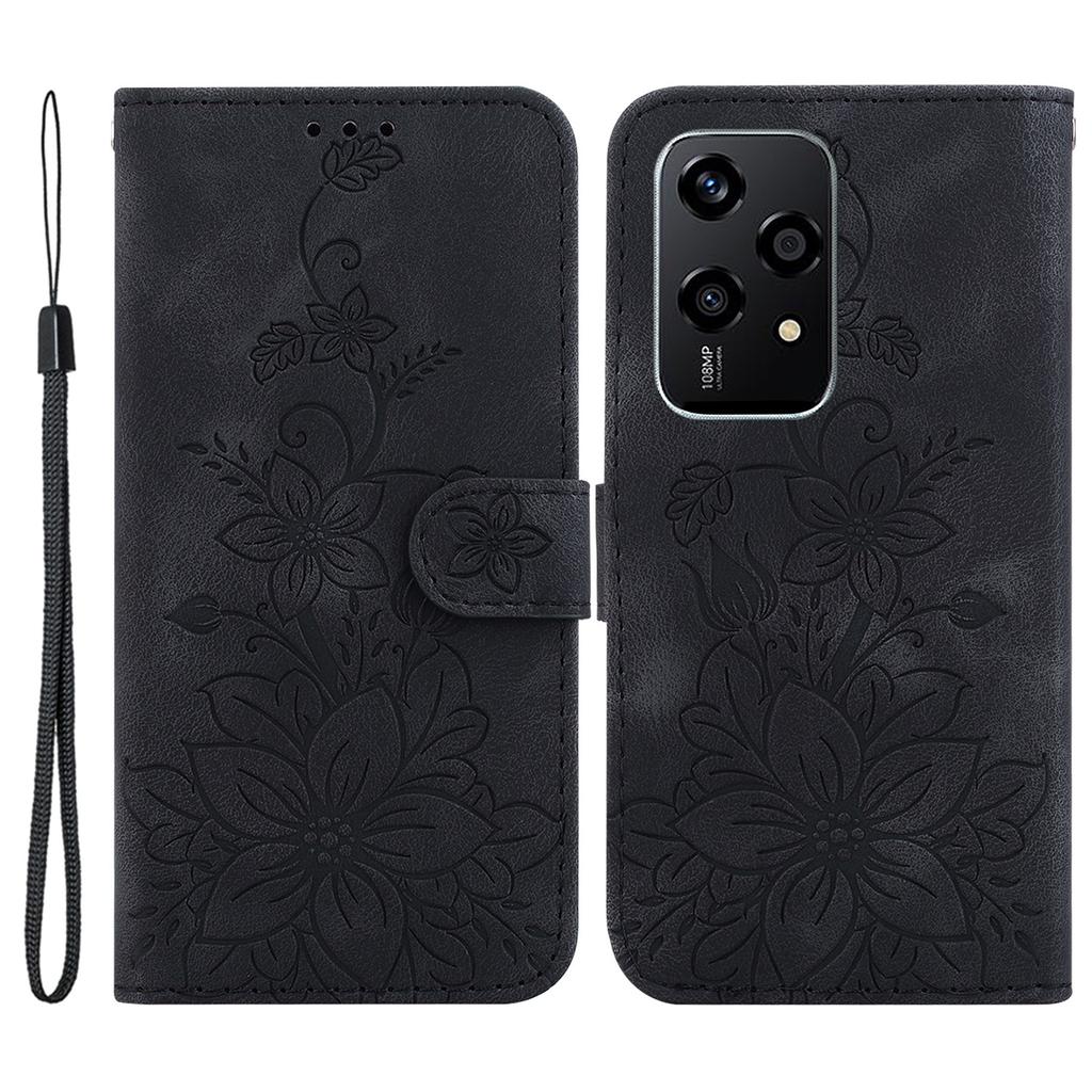 For Honor 200 Lite Case Lily Imprint Leather Wallet Phone Cover