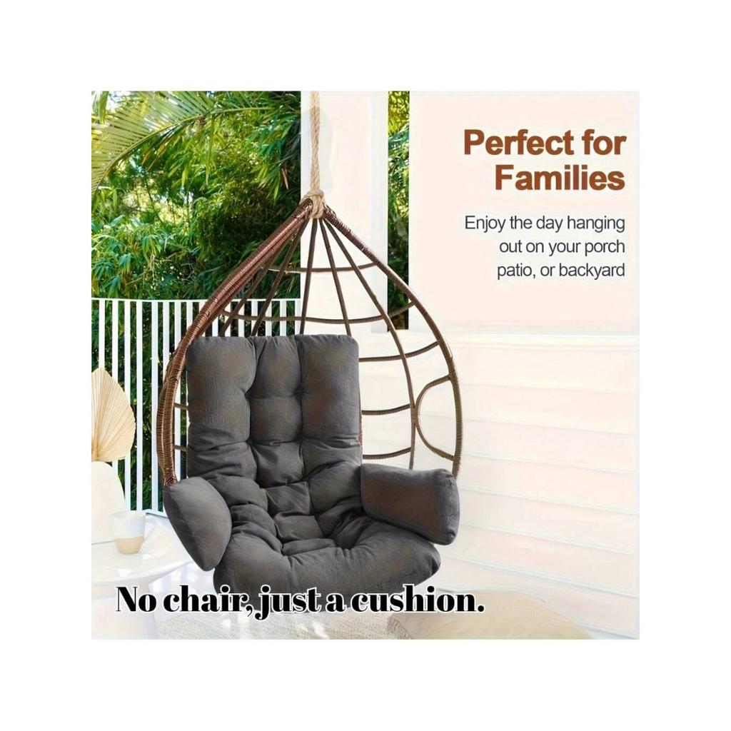 Thickened Waterproof Outdoor Hanging Basket Cushion, Suitable for Chairs, Hanging Baskets, and Lounge Chairs