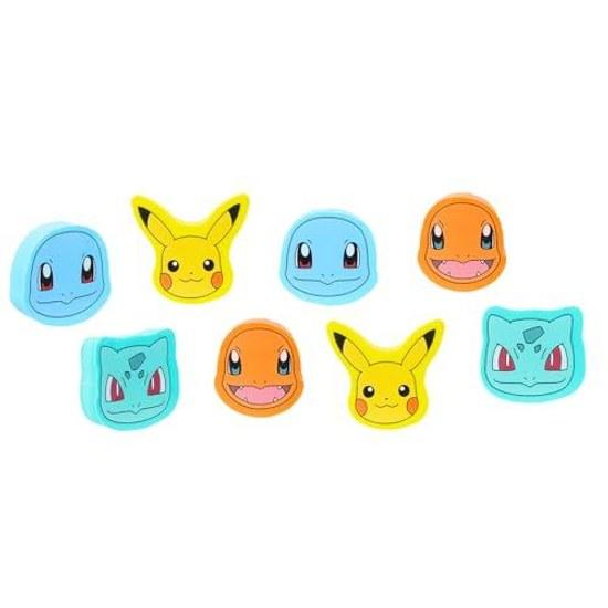 Pokemon Party Commemorative Gift Set - 8 Erasers including Pikachu Zegame Fushigidane Hitokage others Supplies Kit Kids Boys Girls