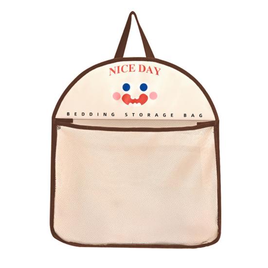 Mesh Storage Bag Large Capacity See-through Storage Pouch with Hanging Loop Foldable Wardrobe Organizer