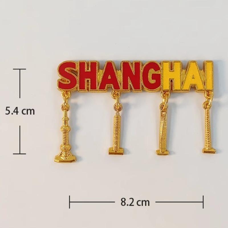 

Metal Refrigerator Stickers Macau Fridge Magnets China Hongkong Shanghai Souvenirs Home Decor Wedding Gifts