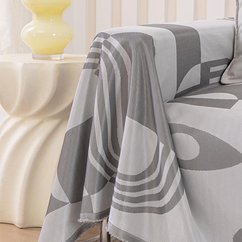 Summer Ice Silk Sofa Cushion Cool Cushion Summer Sandhair Towel Full Package Four Seasons Universal Non-slip Back Towel Cover