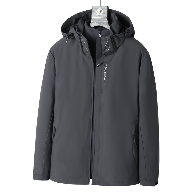 

Унисекс Уличный Водонепроницаемый Ветрозащитный 3-в-1: Теплый, Съемный, Идеальный для альпинизма или командной рабочей одежды 2XL