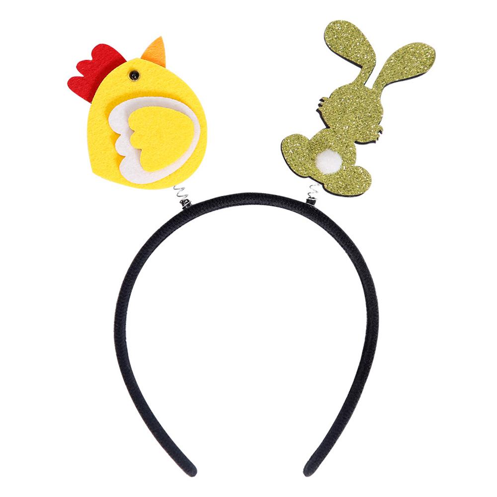 2Pcs Happy Easter Hair Hoop Bunny Carrot Eggs Chick Headband Party Prop