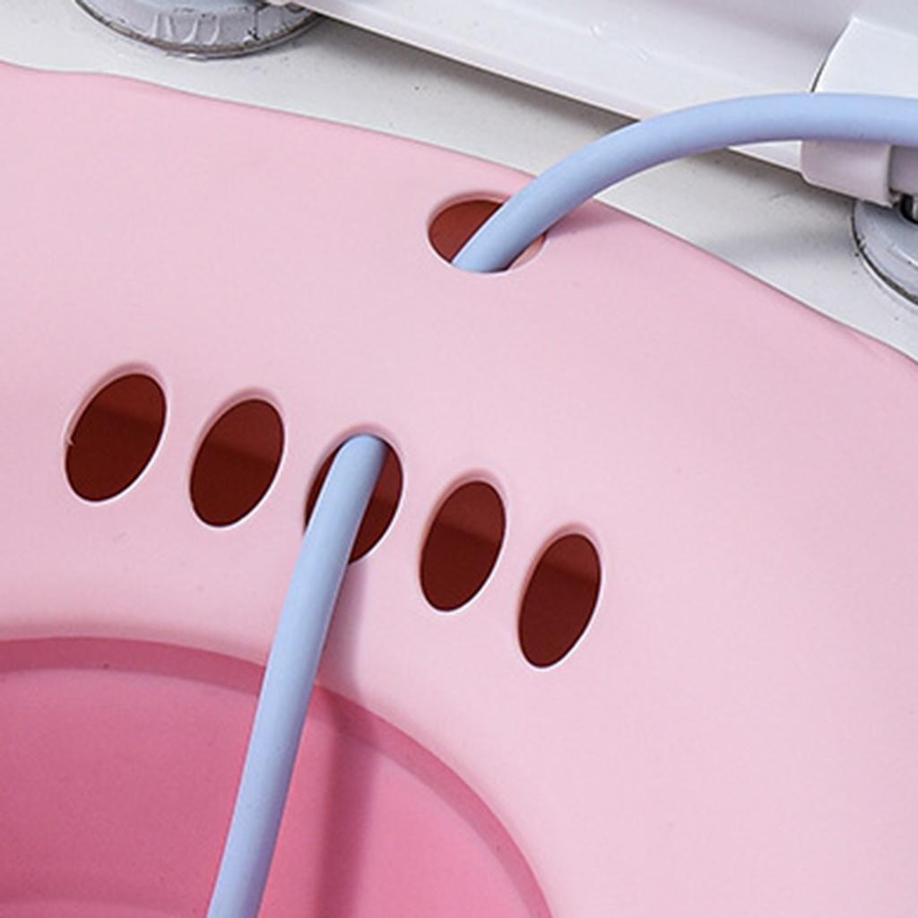 Bath for Toilet Seat Soaking Seat with Hanging Hole Hip Basin Toilet Tub for Elderly